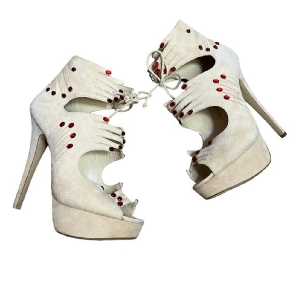 Charlotte Olympia Hands On' Suede Heels Women Size 38.5